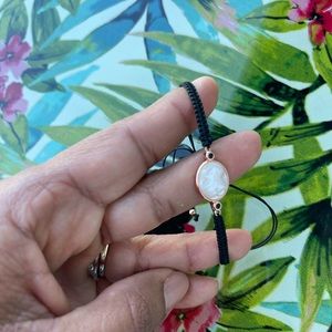 Rose Vermeil Silver Camee Bracelet.